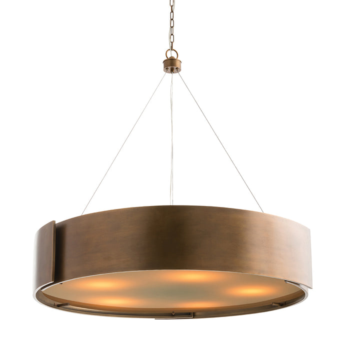 Arteriors 89702 Five Light Chandelier, Antique Brass