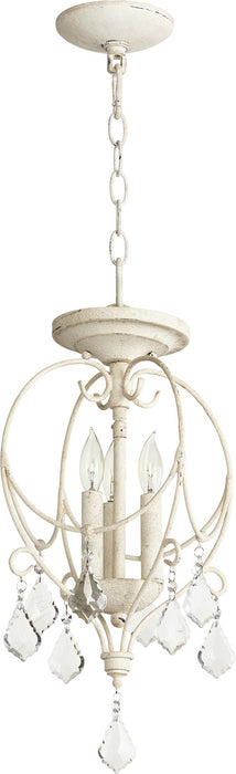 Quorum 2705-10-70 Three Light Dual Mount, Persian White