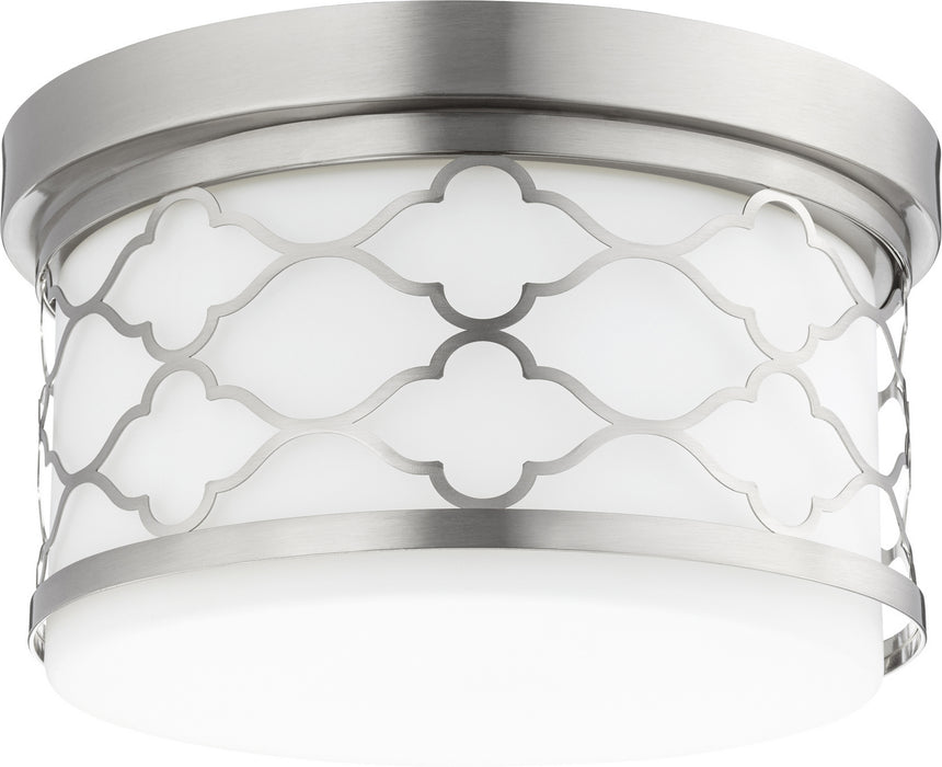 Quorum 343-12-65 Two Light Ceiling Mount, Satin Nickel