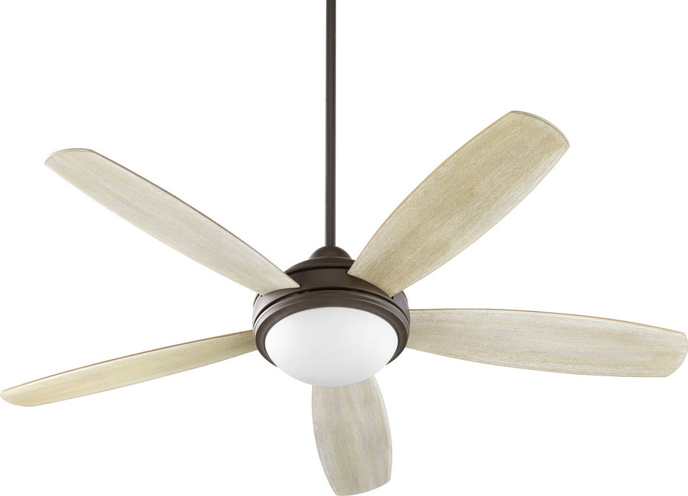 Quorum 36525-9186 52" Ceiling Fan, Oiled Bronze w/ Satin Opal