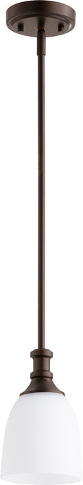 Quorum 3811-86 One Light Pendant, Oiled Bronze