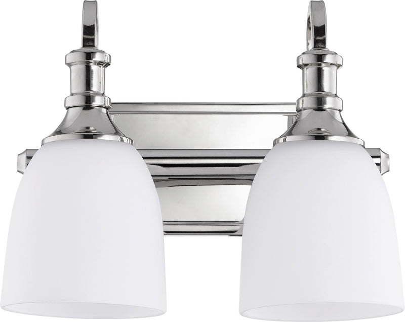 Quorum 5011-2-62 Two Light Vanity, Polished Nickel