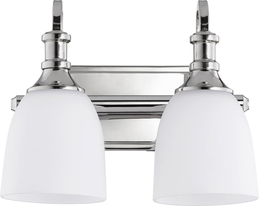 Quorum 5011-2-62 Two Light Vanity, Polished Nickel