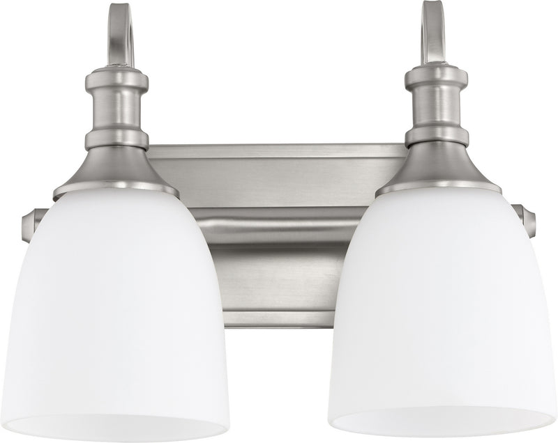 Quorum 5011-2-65 Two Light Vanity, Satin Nickel