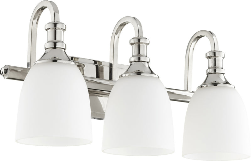Quorum 5011-3-62 Three Light Vanity, Polished Nickel