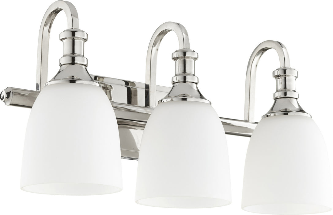 Quorum 5011-3-62 Three Light Vanity, Polished Nickel