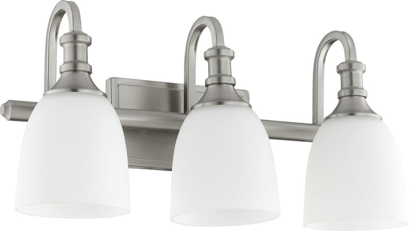 Quorum 5011-3-65 Three Light Vanity, Satin Nickel