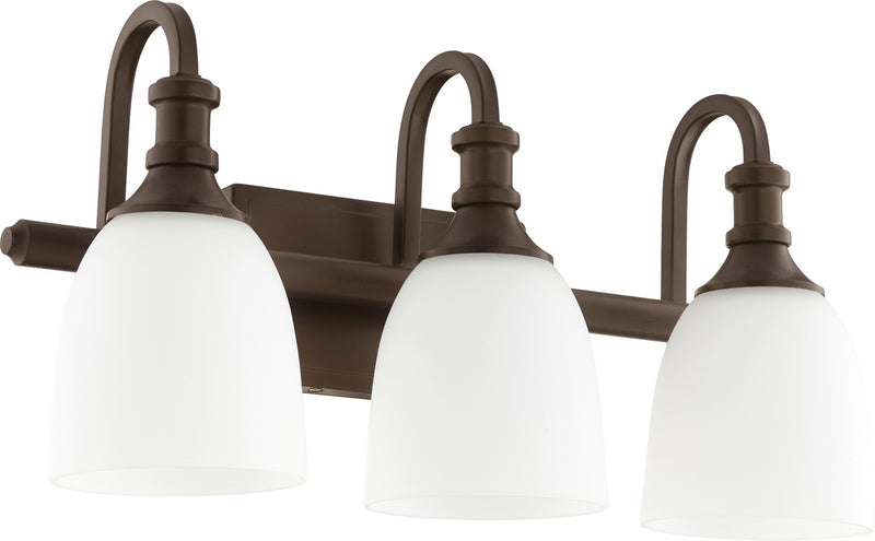 Quorum 5011-3-86 Three Light Vanity, Oiled Bronze