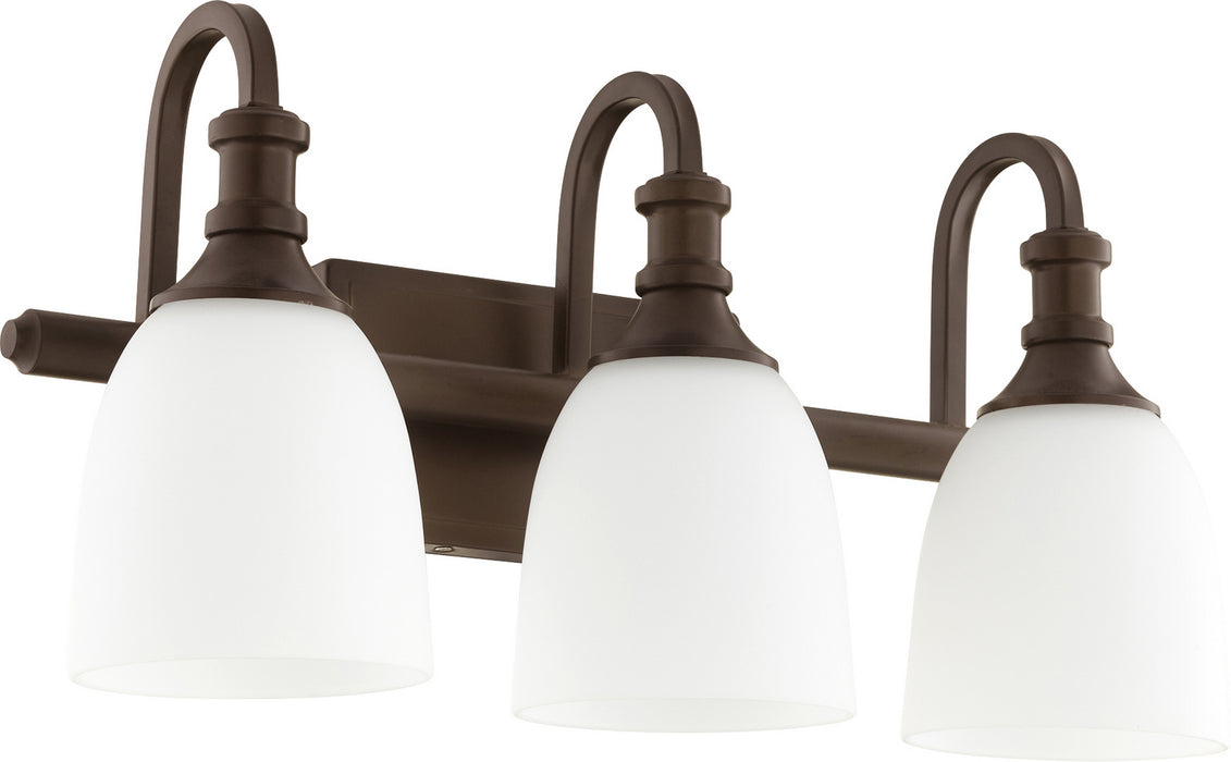 Quorum 5011-3-86 Three Light Vanity, Oiled Bronze
