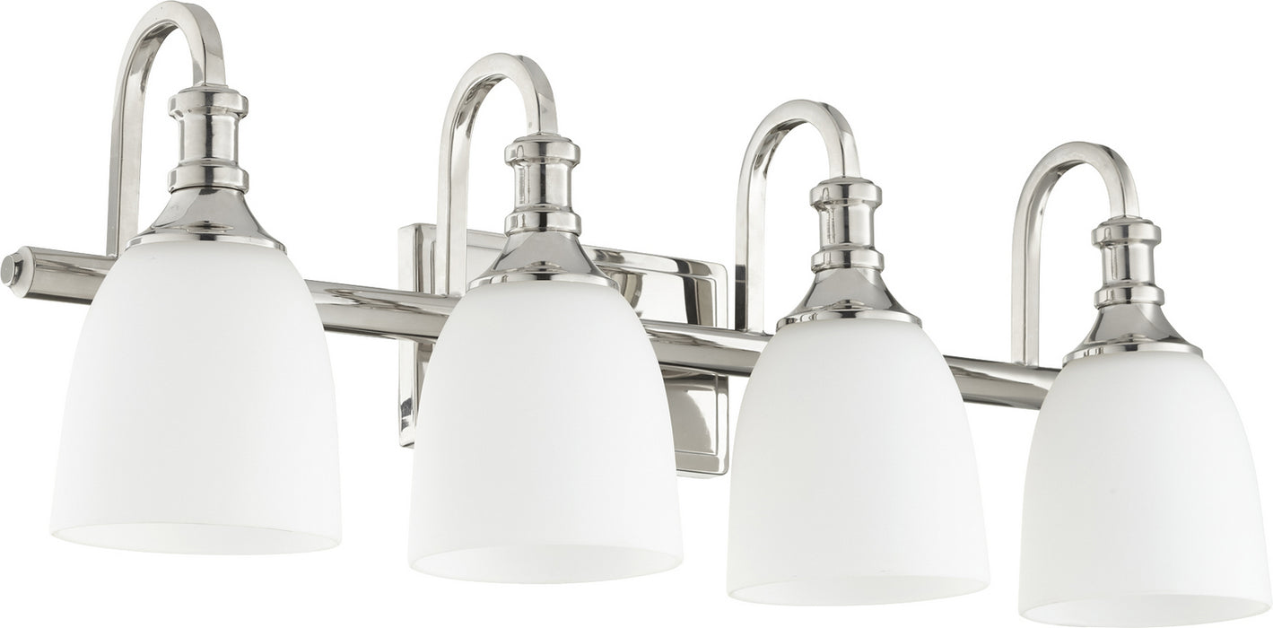 Quorum 5011-4-62 Four Light Vanity, Polished Nickel