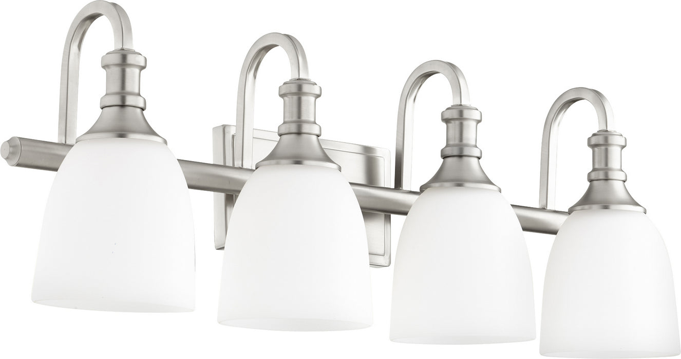 Quorum 5011-4-65 Four Light Vanity, Satin Nickel