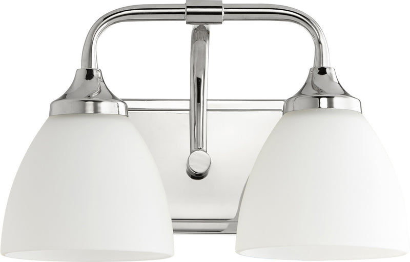 Quorum 5059-2-62 Two Light Vanity, Polished Nickel