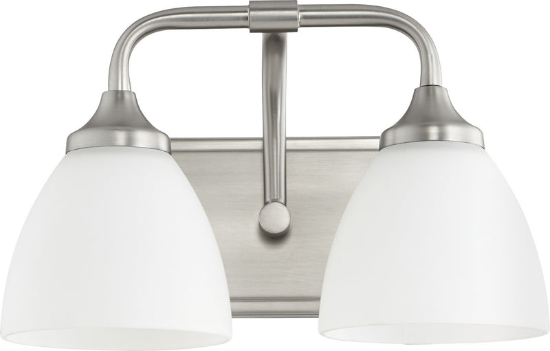 Quorum 5059-2-65 Two Light Vanity, Satin Nickel