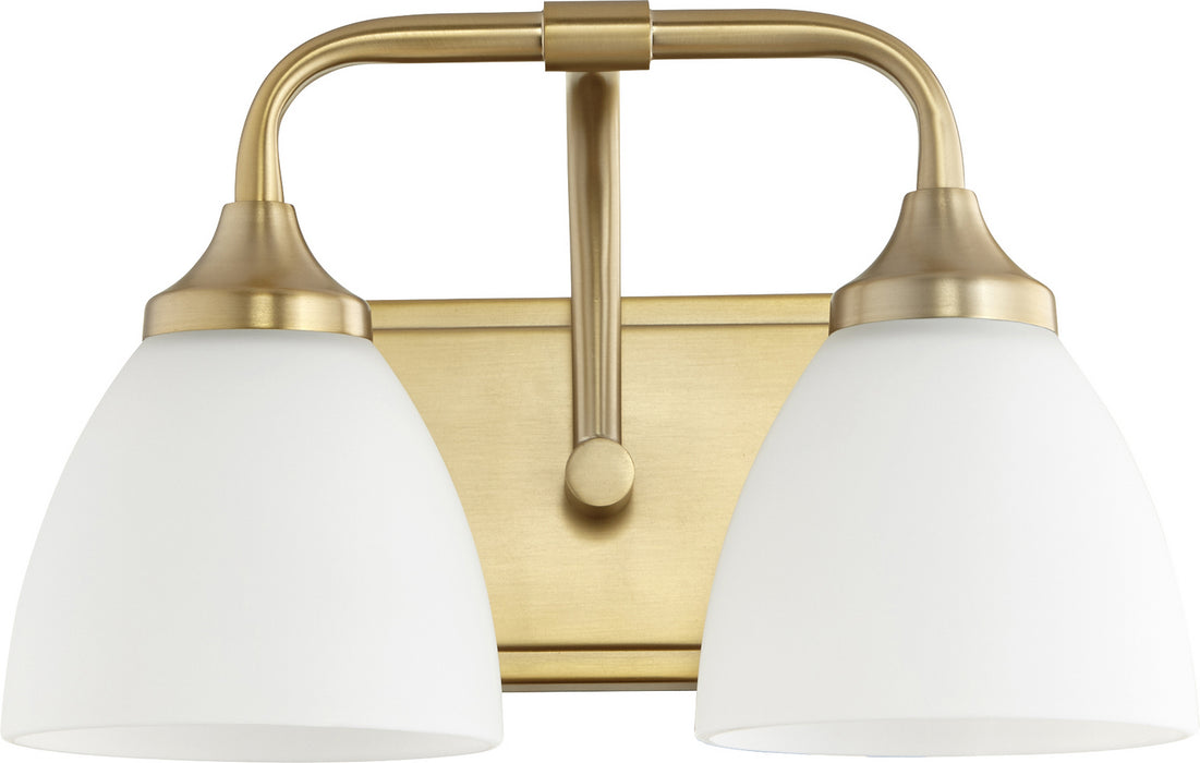 Quorum 5059-2-80 Two Light Vanity, Aged Brass