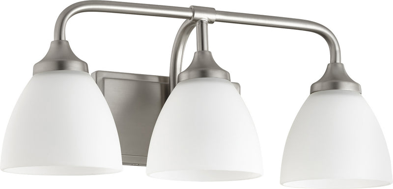 Quorum 5059-3-65 Three Light Vanity, Satin Nickel