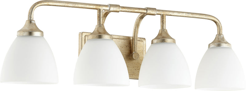 Quorum 5059-4-60 Four Light Vanity, Aged Silver Leaf