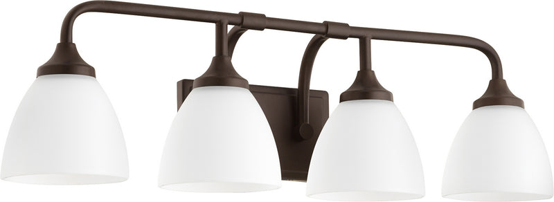 Quorum 5059-4-86 Four Light Vanity, Oiled Bronze