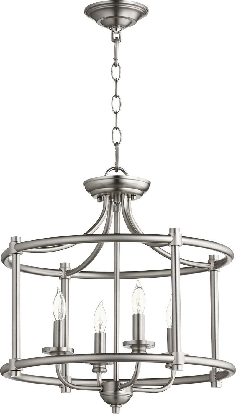 Quorum 2822-18-65 Four Light Dual Mount, Satin Nickel