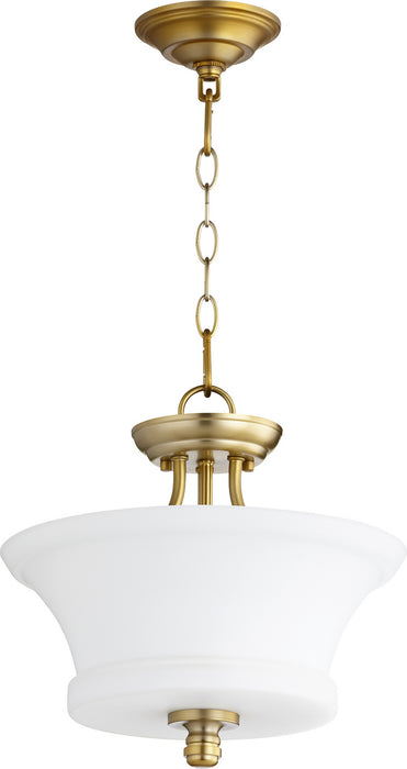 Quorum 2922-13-80 Two Light Dual Mount, Aged Brass