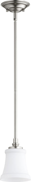 Quorum 3122-65 One Light Pendant, Satin Nickel