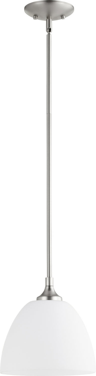 Quorum 3159-65 One Light Pendant, Satin Nickel