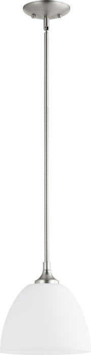 Quorum 3159-65 One Light Pendant, Satin Nickel