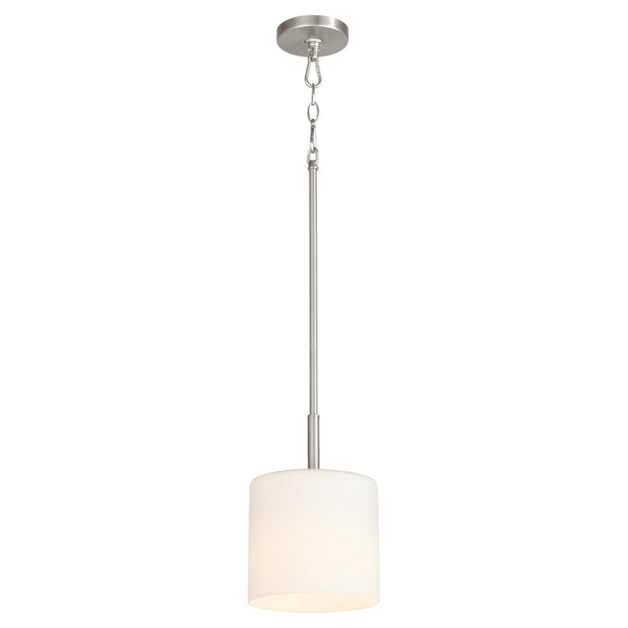 Quorum 3307-65 One Light Pendant, Satin Nickel