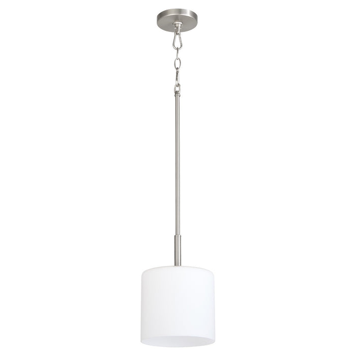 Quorum 3307-65 One Light Pendant, Satin Nickel