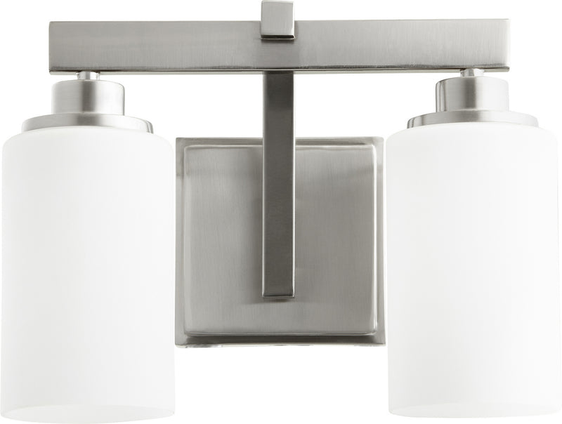 Quorum 5207-2-65 Two Light Vanity, Satin Nickel
