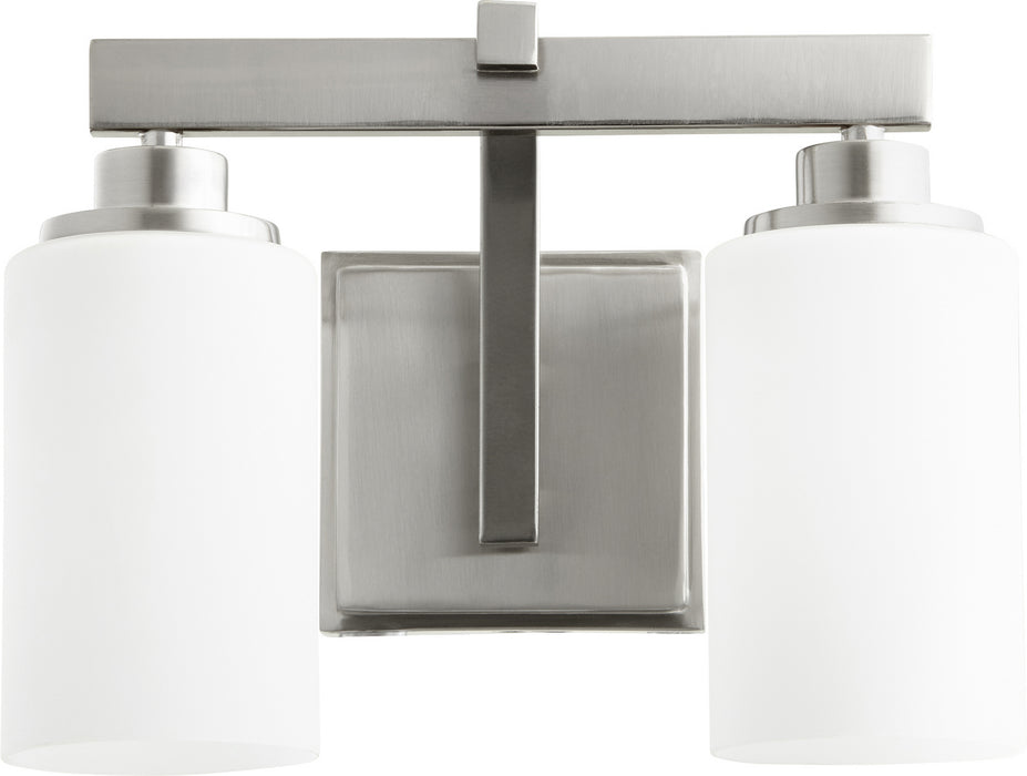Quorum 5207-2-65 Two Light Vanity, Satin Nickel