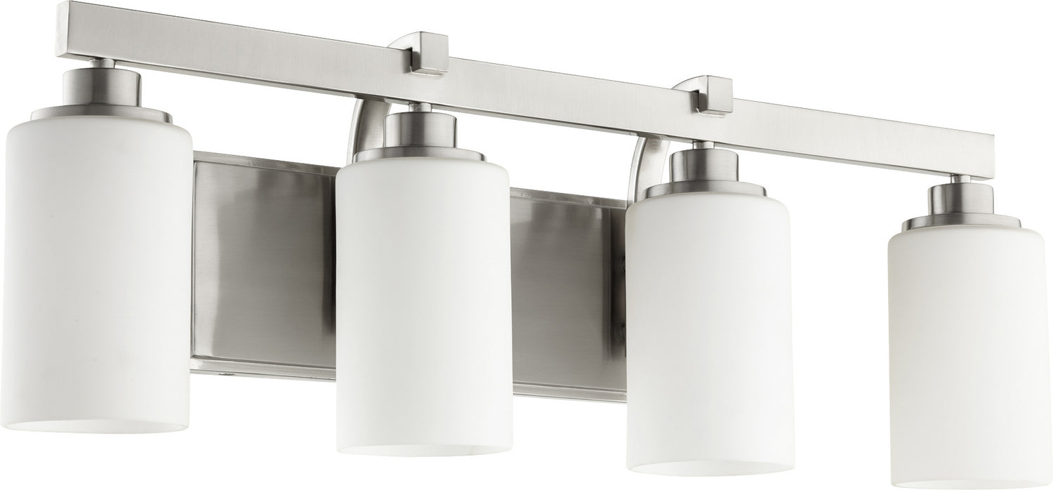 Quorum 5207-4-65 Four Light Vanity, Satin Nickel