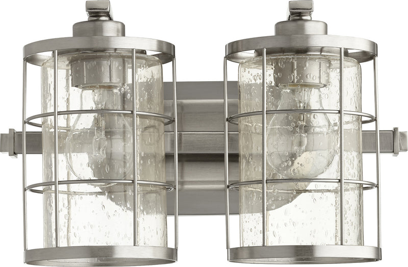 Quorum 5364-2-65 Two Light Vanity, Satin Nickel