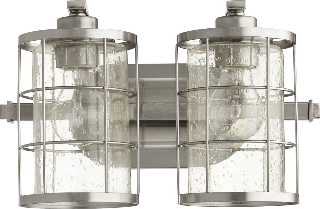 Quorum 5364-2-65 Two Light Vanity, Satin Nickel