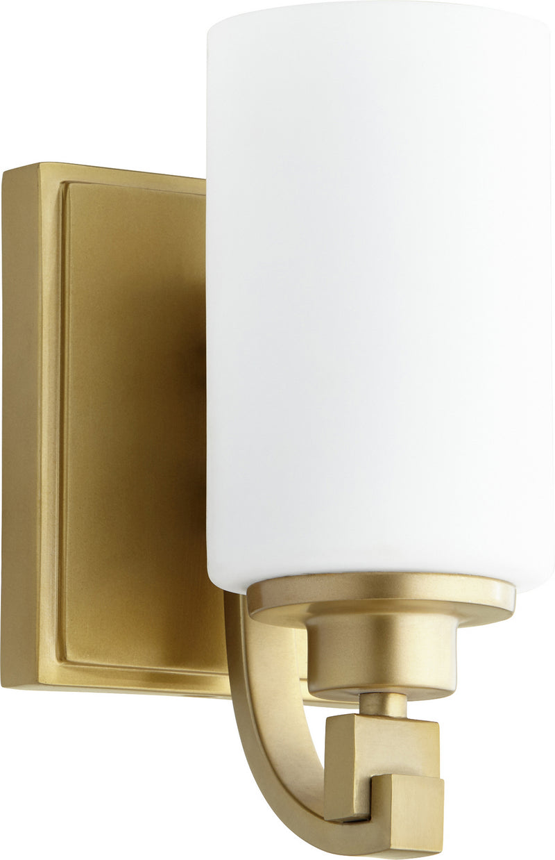 Quorum 5407-1-80 One Light Wall Mount, Aged Brass