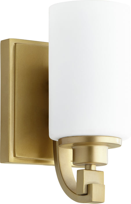 Quorum 5407-1-80 One Light Wall Mount, Aged Brass