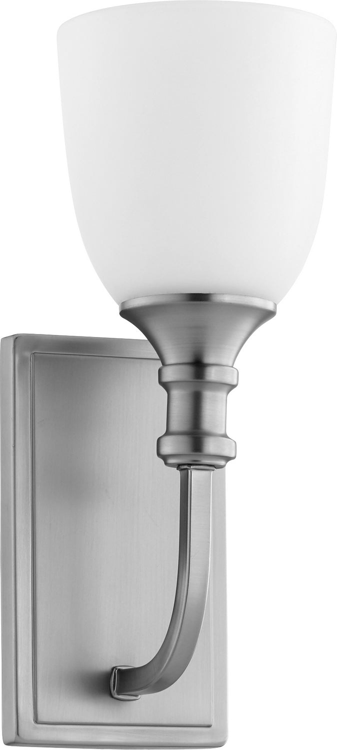Quorum 5411-1-65 One Light Wall Mount, Satin Nickel