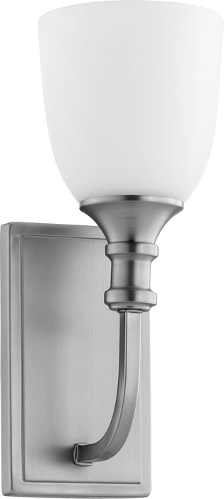 Quorum 5411-1-65 One Light Wall Mount, Satin Nickel