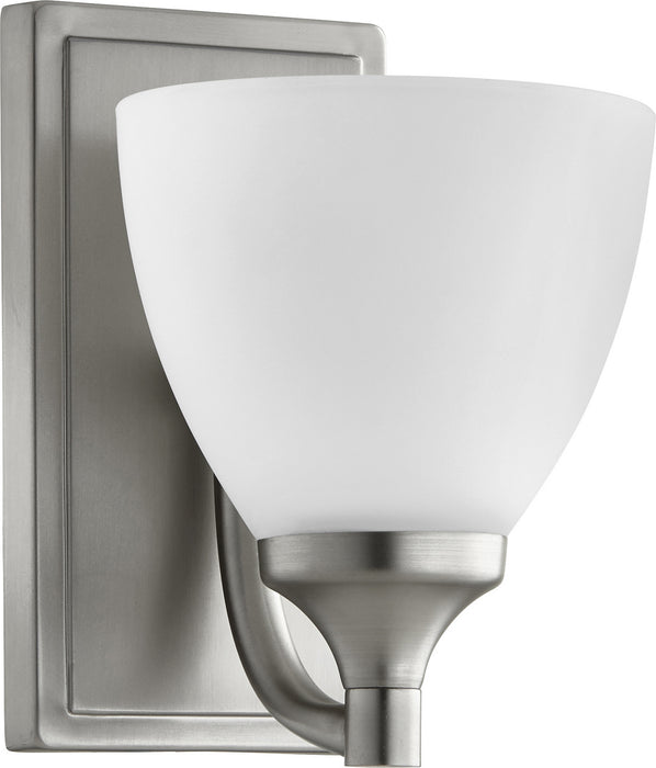 Quorum 5459-1-65 One Light Wall Mount, Satin Nickel