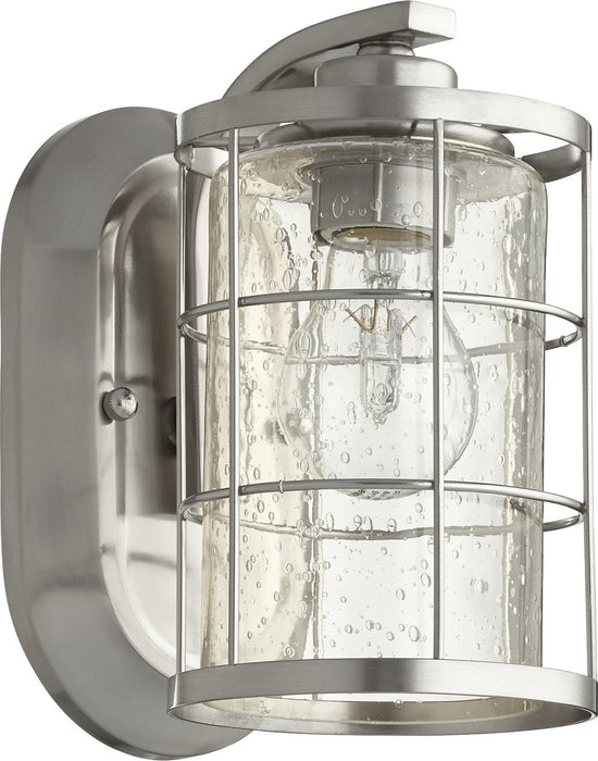 Quorum 5464-1-65 One Light Wall Mount, Satin Nickel