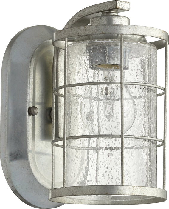 Quorum 5464-1-7 One Light Wall Mount, Tumbled Steel