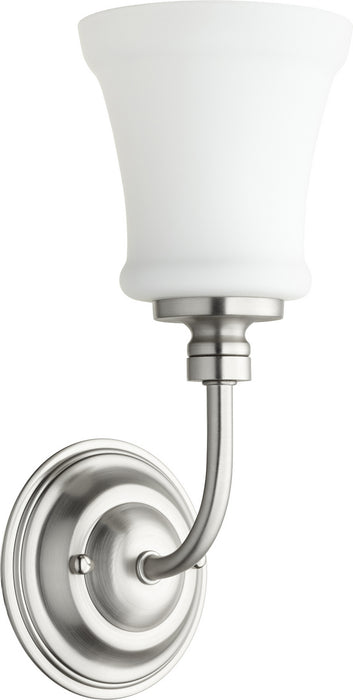 Quorum 5522-1-65 One Light Wall Mount, Satin Nickel