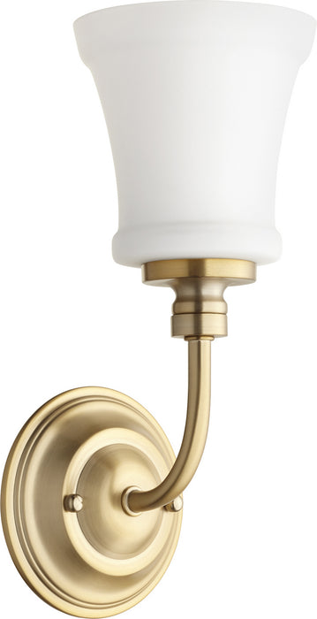 Quorum 5522-1-80 One Light Wall Mount, Aged Brass