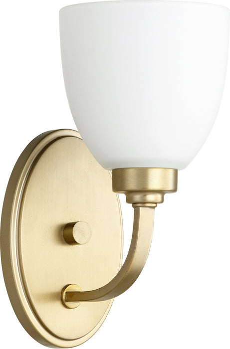 Quorum 5560-1-180 One Light Wall Mount, Aged Brass