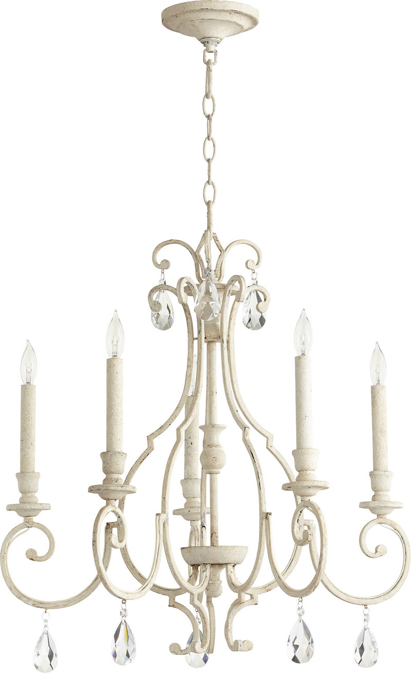 Quorum 6014-5-70 Five Light Chandelier, Persian White