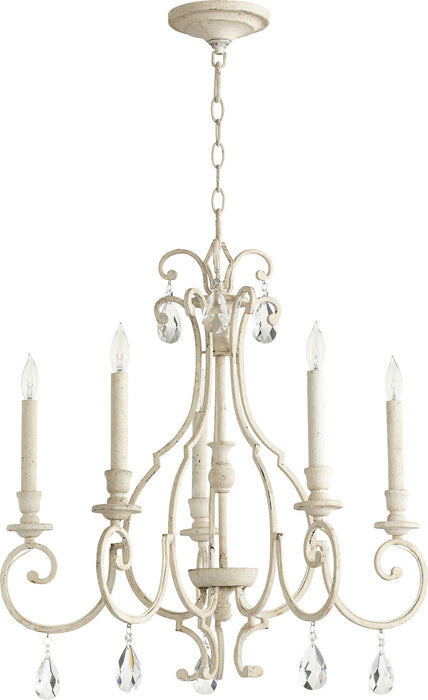 Quorum 6014-5-70 Five Light Chandelier, Persian White