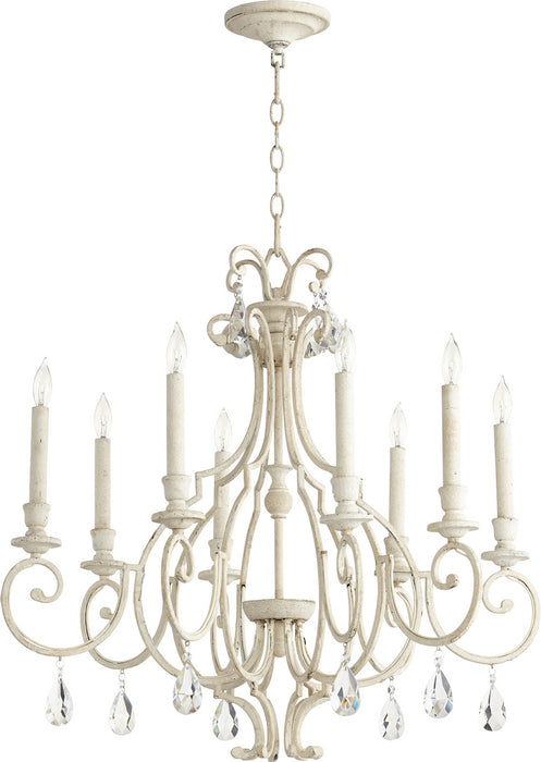 Quorum 6014-8-70 Eight Light Chandelier, Persian White