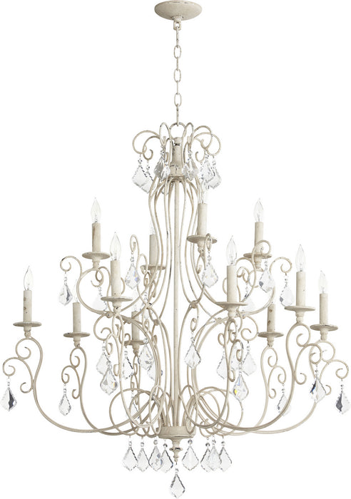 Quorum 6205-12-70 12 Light Chandelier, Persian White