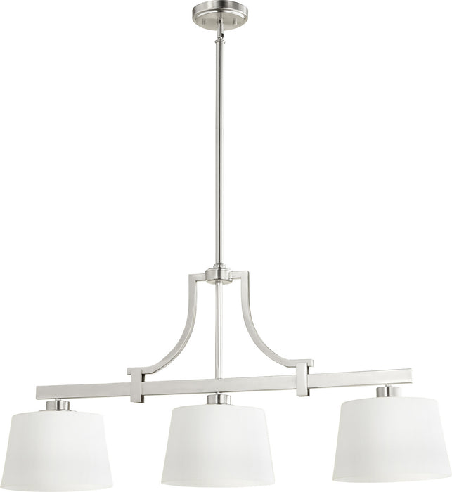 Quorum 6507-3-65 Three Light Island Pendant, Satin Nickel