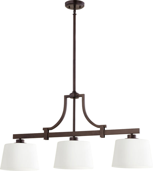 Quorum 6507-3-86 Three Light Island Pendant, Oiled Bronze