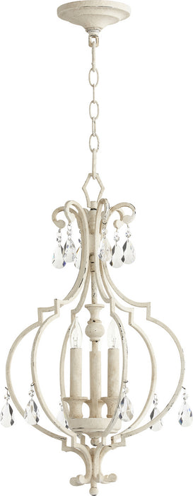 Quorum 6714-3-70 Three Light Entry Pendant, Persian White